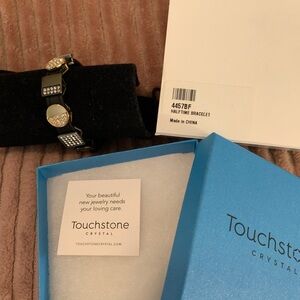 Touchstone Crystal Halftime Bracelet Leather and Buckle